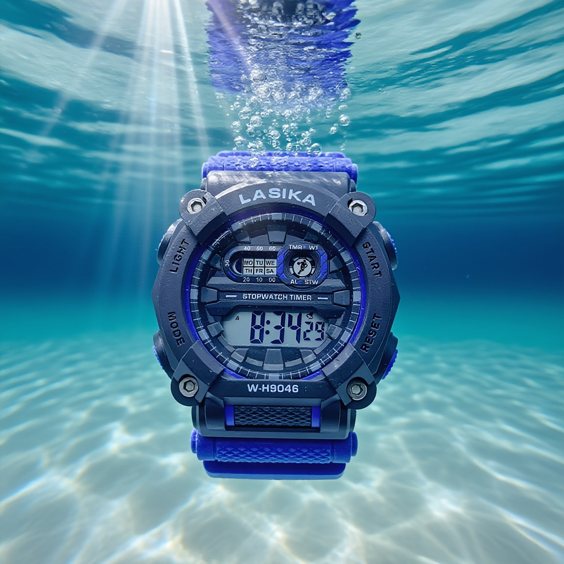 Boys' Digital Watch Waterproof Alarm Functional Sports Timer