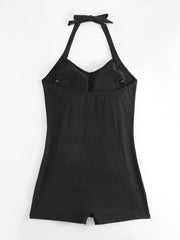  Modest Swimsuit Women's V Neck One Piece Bathing Suit