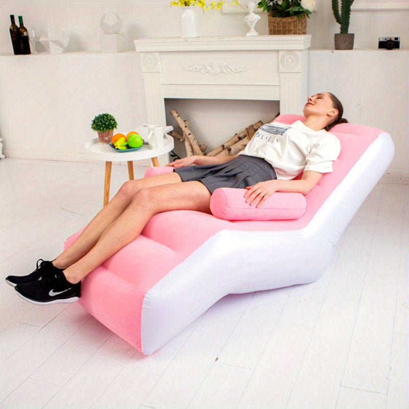 Inflatable Leisure Sofa Chair and Footstool Set for Home Entertainment