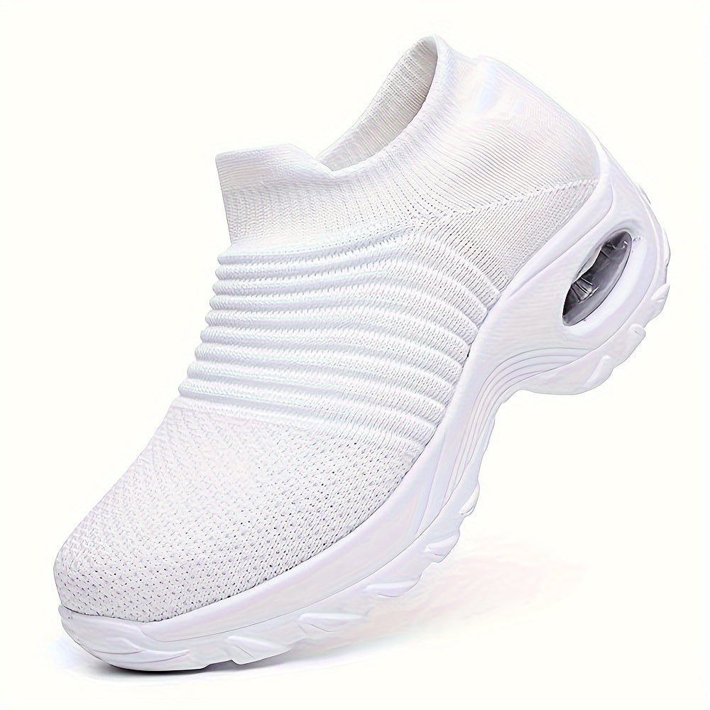 Women's Knitted Socks Shoes Air Cushion Casual Walking Shoes