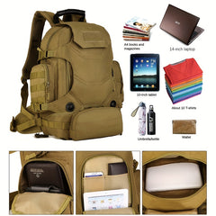 45L Tactical Military Backpack with Detachable Bag