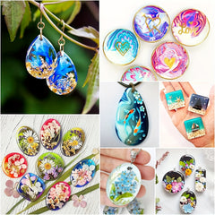 30 Styles Round Gemstone Silicone Casting Molds Holes Resin Epoxy DIY Crafts