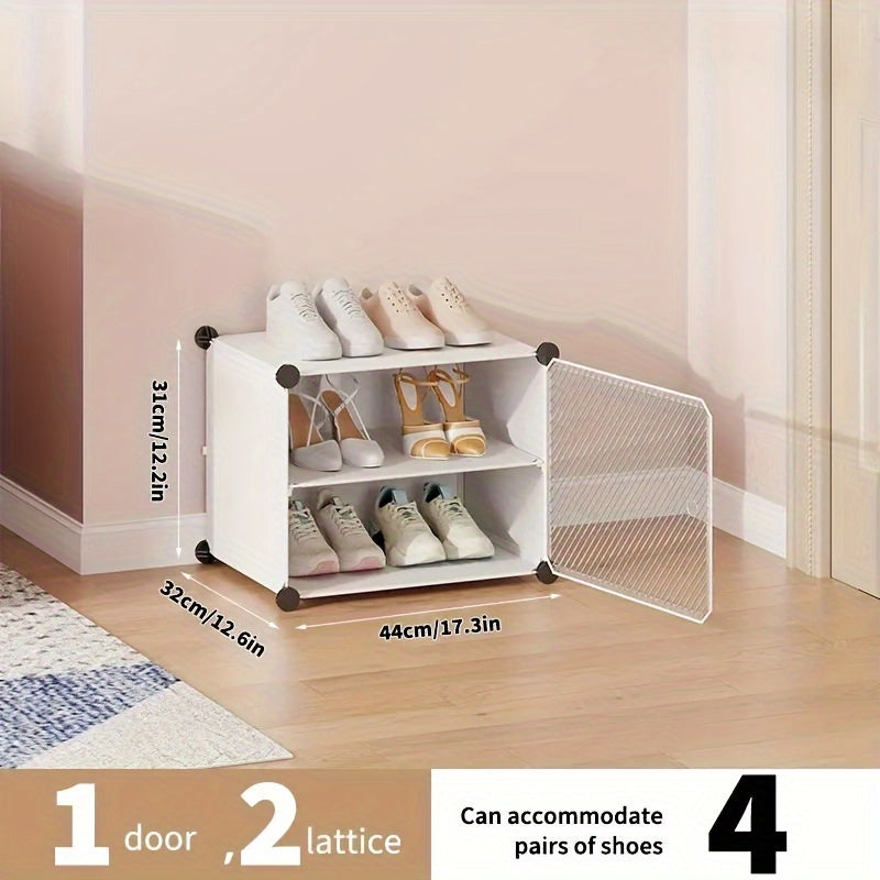Vertical Shoe Rack with Door, Entryway Shoe Storage Cabinet