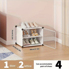 Vertical Shoe Rack with Door, Entryway Shoe Storage Cabinet