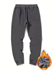 Flower Print Men's Drawstring Sweatpants Loose Casual Jogger Pants