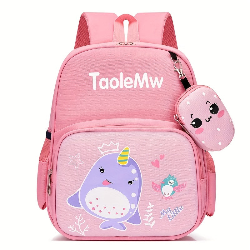 Kids Princess Cartoon Backpack for Girls Boys with Coin Purse