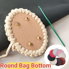 PU Leather Handbag Bottom With Holes Rivet for DIY Bags