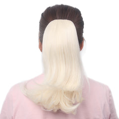 Blonde Curly Ponytail Extension Hairpiece Short Bun Extensions Accessories