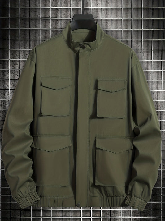 Men's Zip Up Stand Collar Coat Jackets