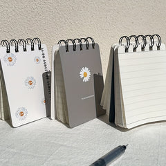 Small Daisies Mini Notebook Coil 7x10cm 100 pages 4 colors Girls Student Gift