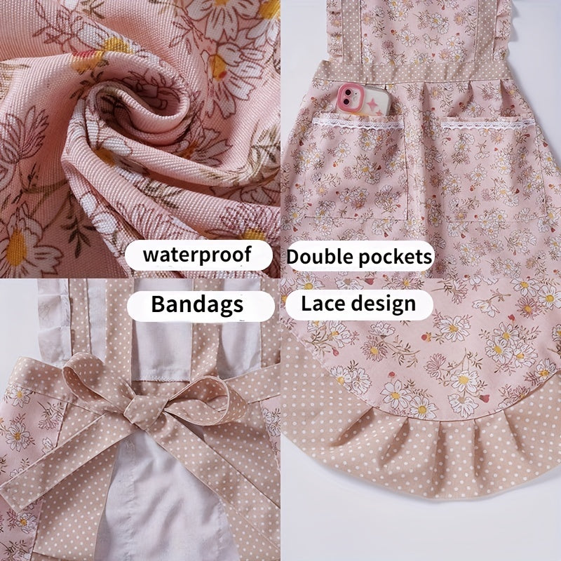 Polyester Aprons Cooking Kitchen Apron With Pockets Men Women