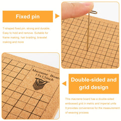 Macrame Board 38x38 Double Sided Portable Braiding Board