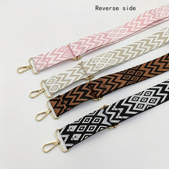 Geometric Pattern Bag Strap Adjustable Durable Lightweight