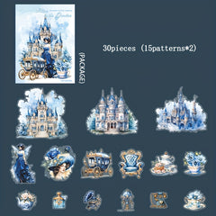 30pcs Alice Alien Figure Sticker Bag Diy Scrapbook Cup Stickers Waterproof