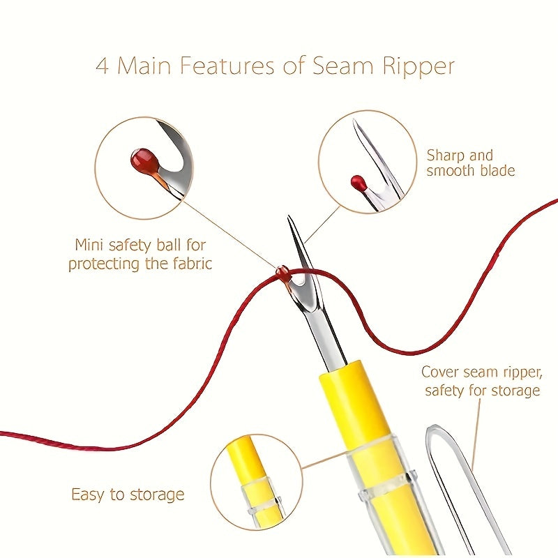 4pcs Sewing Seam Rippers Handy Stitch Rippers For Sewing Crafting