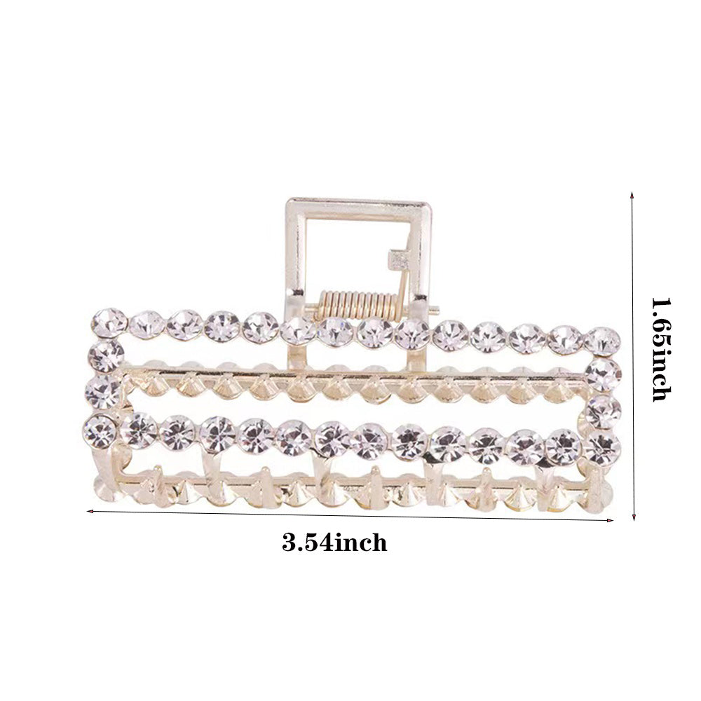 Metal Faux Pearl Hair Clip Women Jumbo Jaw Clip