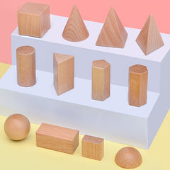 Wooden Geometric Shapes Set for Kids Learning