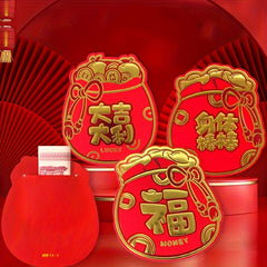 6pcs Dragon Year God of Wealth Pattern Red Envelopes