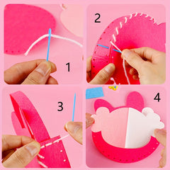 DIY Animal Theme Non-Woven Handbag Kit for Kids