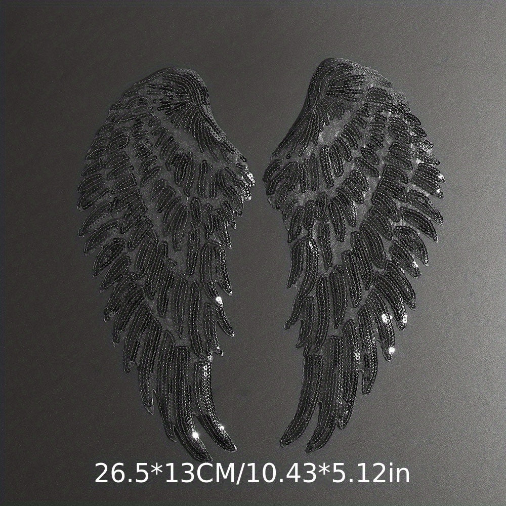 Sequin Wings Patches, Embroidered Badges Clothes DIY Decoration Sticker