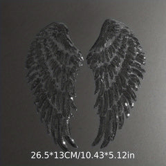 Sequin Wings Patches, Embroidered Badges Clothes DIY Decoration Sticker