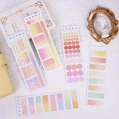 20 Sheets Gradient Orange Label Index Stickers