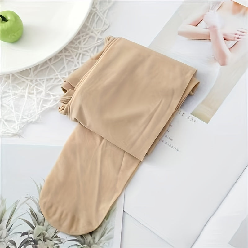  Casual Stockings Women's 40D Solid Nylon High Rise Stretch Panty
