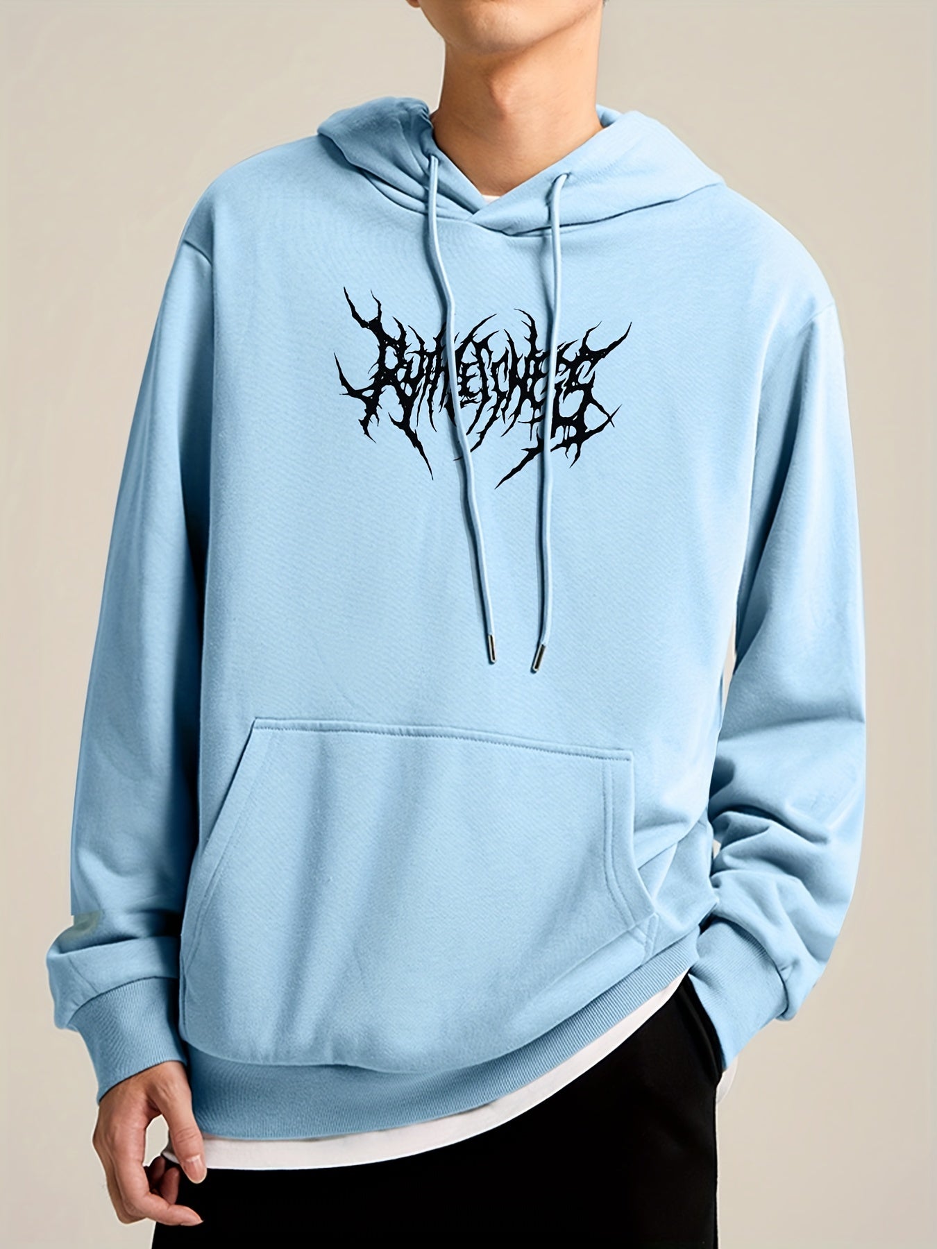 Men's Graphic Print Hoodie for Spring Fall