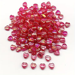 100pcs 8mm AB Heart Shape Acrylic Beads for Jewelry Making