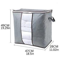 Large Capacity Storage Bag Zipper Dustproof Organizer Foldable Clothes Box