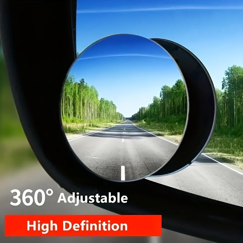 Enhance Safety with 2pcs 360 Rotatable Car Blind Spot Mirrors