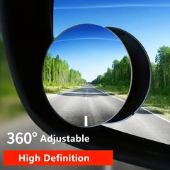 Enhance Safety with 2pcs 360 Rotatable Car Blind Spot Mirrors