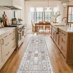 Boho Oriental Hallway Rug Non Slip Washable Stair Carpet