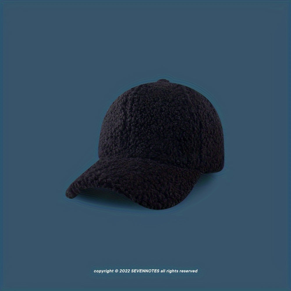 Vintage Sherpa Baseball Hat Warm Sun Hat