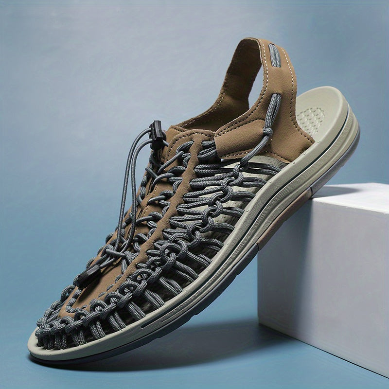 Men's Hollow Strap Sandals Outdoor Anti skid Beach Sandals
