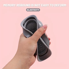 Foldable Silicone Washing Brush with Cleaning Pad - Travel-Friendly Gift