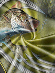 Fish & Fishhook 3D Pattern Men's Outfit: T-shirt & Shorts