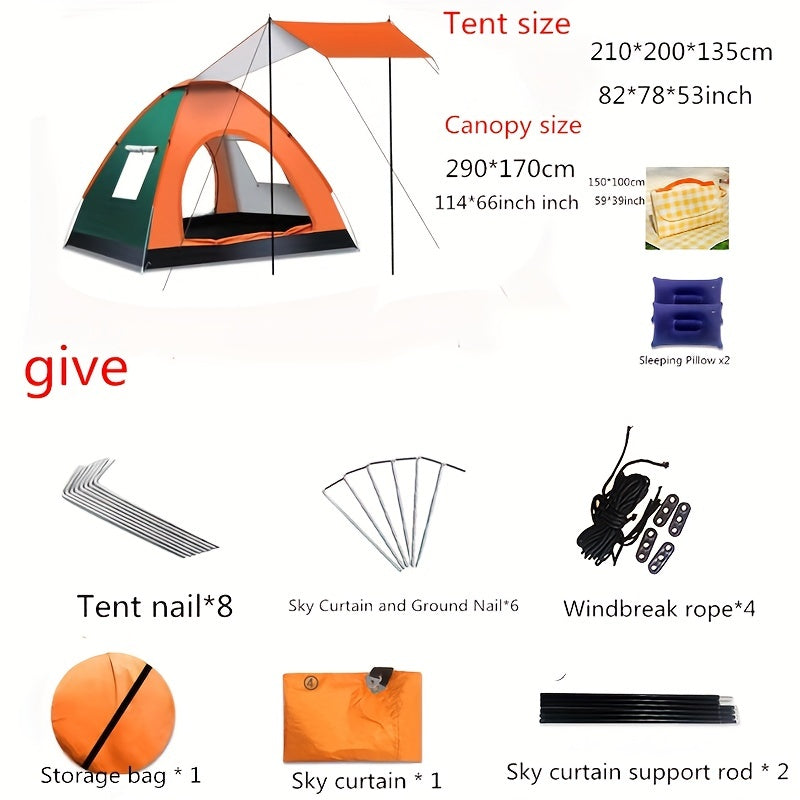 Waterproof Auto Sun Protection Tent Portable Canopy