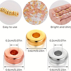 100 Pcs 6mm Flat Round CCB Spacer Beads for DIY Jewelry Making