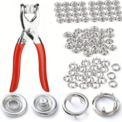 51pcs Alphabet Snap Kit w/ Pliers Tool Metal Snap Fastener Set for Leather Sewin