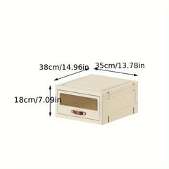 1pc Stackable Storage Cabinet Folding Drawer Locker Storage Cabinet