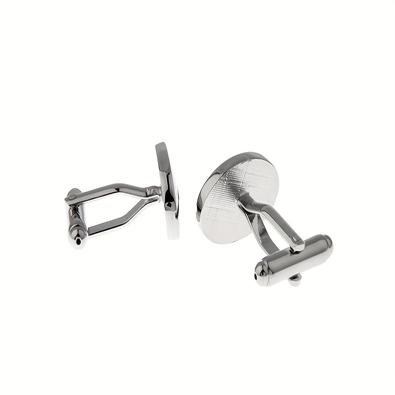 Sports Series Oval Round Corner Rugby Shape Cufflinks