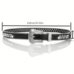 Y2K Bling Bling Thin Belt Hip Hop Jeans Pants Waistband Decorative Girdle