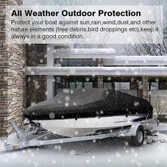 Heavy Duty 600D Marine Polyester Canvas Waterproof Boat Cover V Hull Trimaran