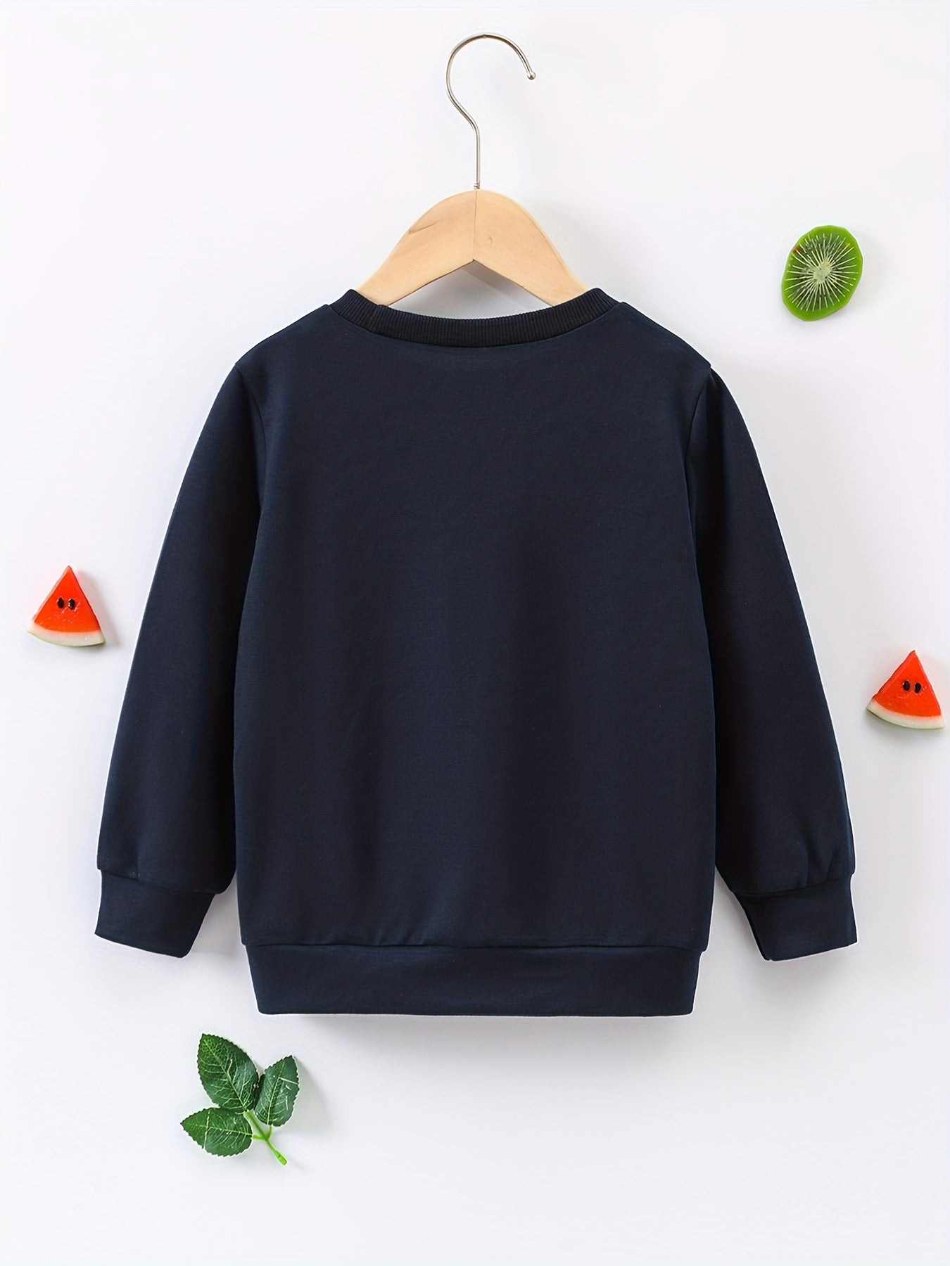 Boys Racing Car Print Sweatshirt Long Sleeve Crew Neck Tops