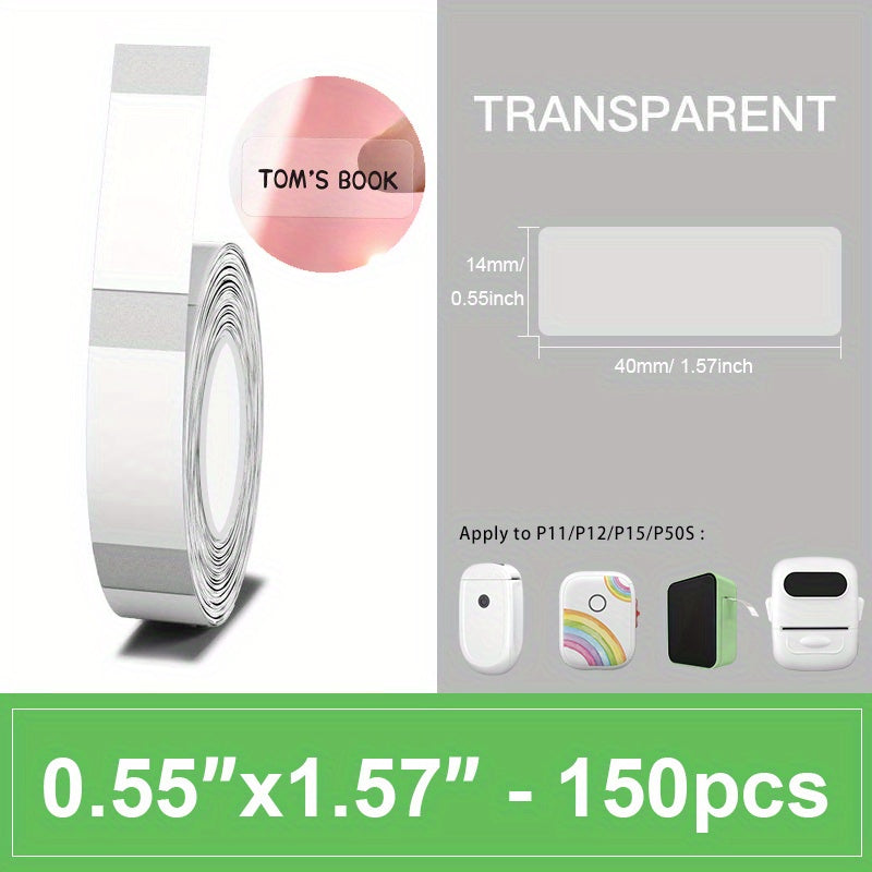 Transparent Label Maker Tape for MARKLIFE P11 P12 P15 P50S Label Printer