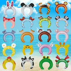 10pcs Mixed Cartoon Headdress Balloons Animal Shape Kindergarten Gift