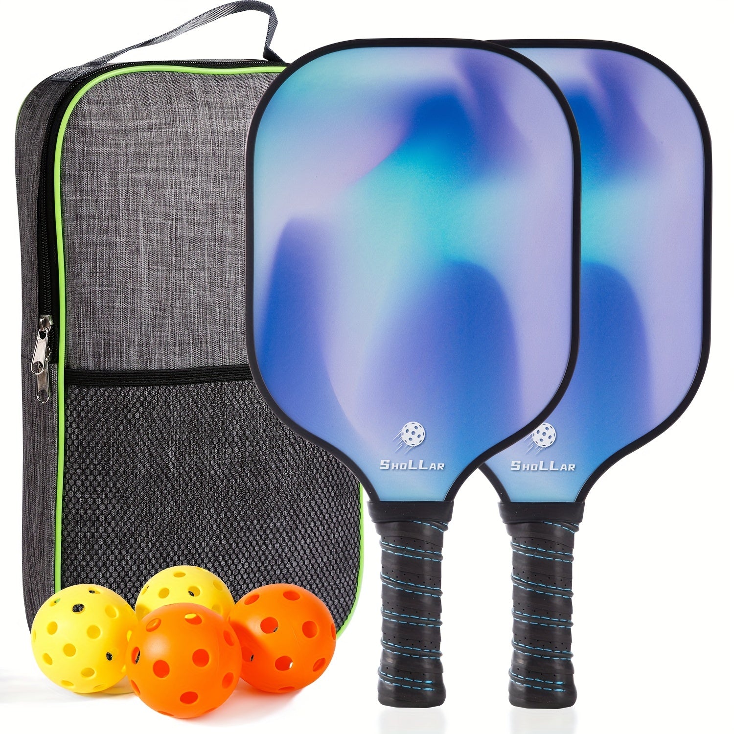 SHOLLAR 1pc Professional Fiberglass Pickleball Set with Racket