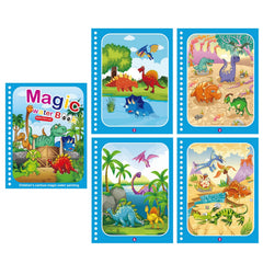 Water Coloring Book Paint With Water Cartoon Animal Dinosaur Vehicle Alphabet