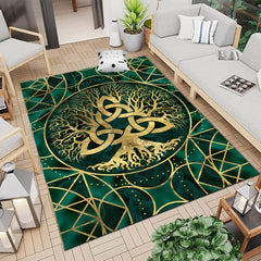 Viking Tree Pattern Area Rug Non-slip Carpet for Living Room Bedroom Decor